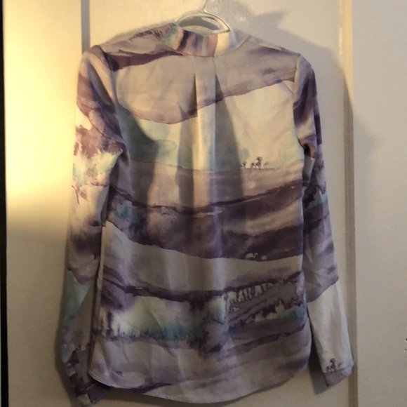 Babaton power blouse watercolour landscape print - Picture 5 of 12